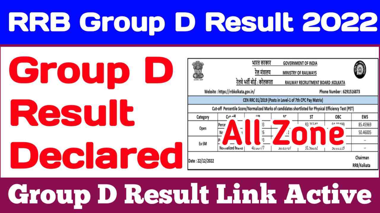 RRB Group D Result 2022 Sarkari Result 